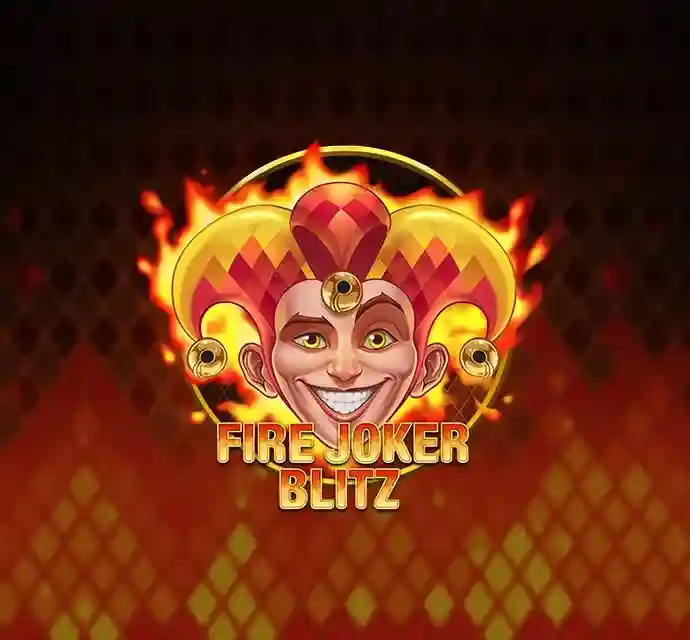 Hellspin Casino pokies banner featuring the Fire Joker Blitz slot game logo with a flaming jester head
